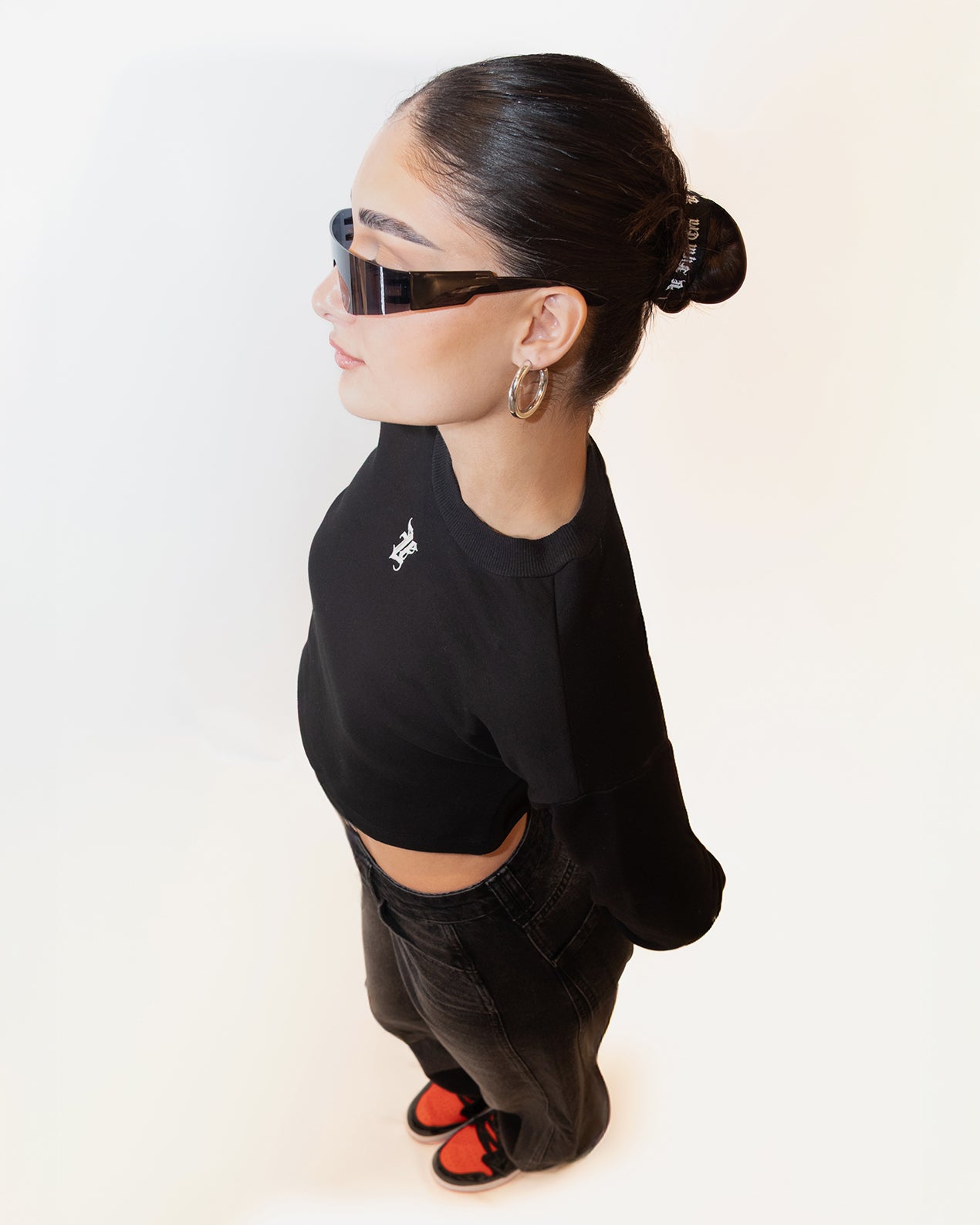 Crop Swetshirt Black