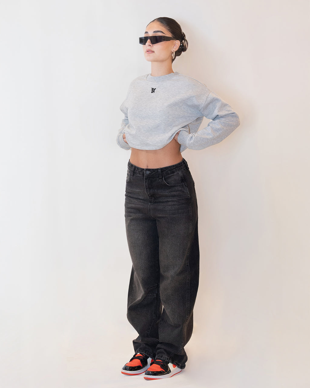Crop Swetshirt Grey