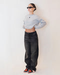 Crop Swetshirt Grey