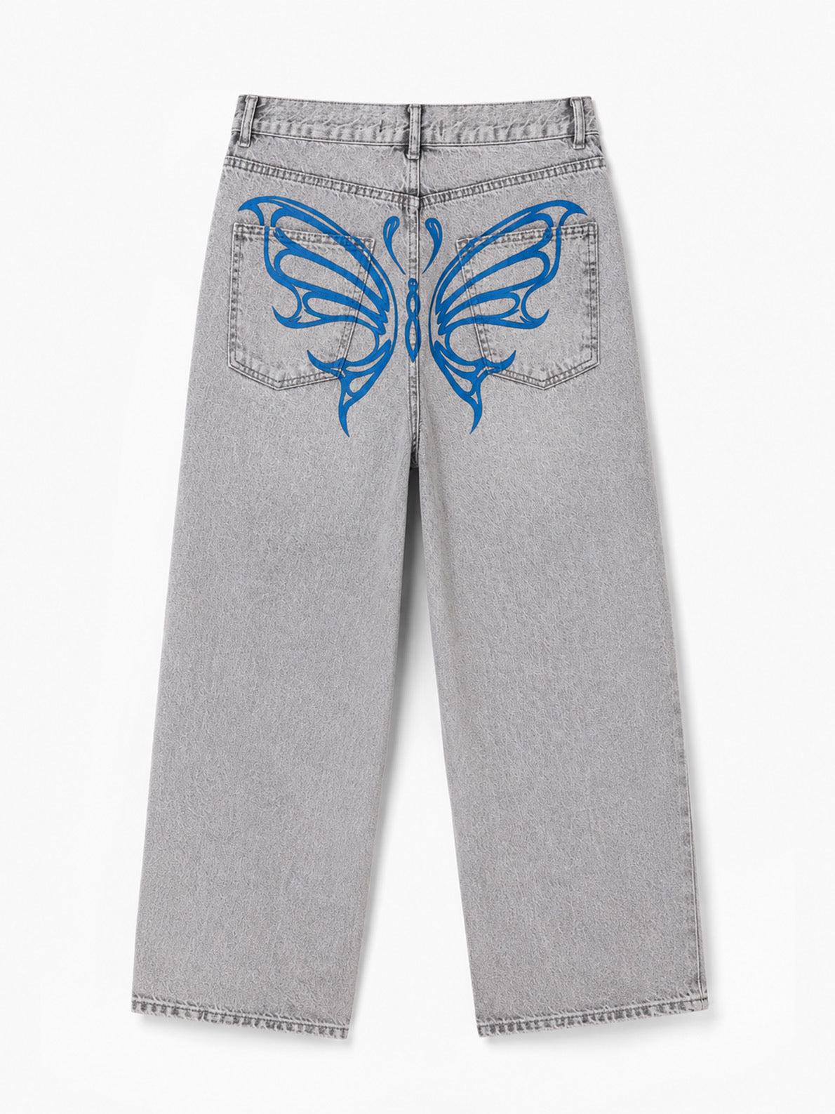 Butterfly Hand-Painted Denim