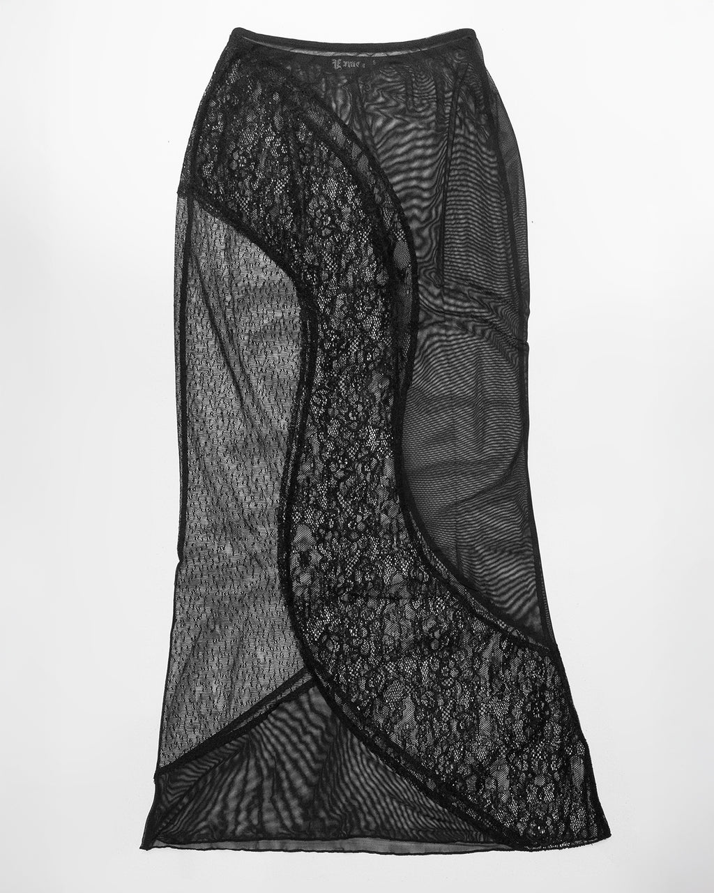 See through lace skirt